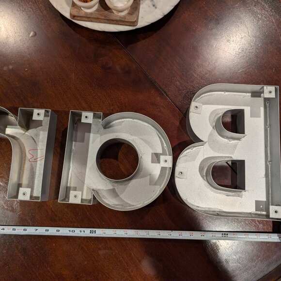 🍸 Industrial Metal Sign Letters – “Bar” – 12" Tall – Set or Singles Add a bold - Picture 8 of 9